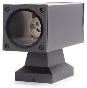 Aigostar - Vonkajšie nástenné svietidlo 2xGU10/230V čierna IP65 hranatý