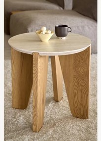 Odkládací stolek Dockland travertin/dub divoký