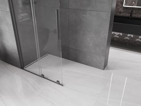 Mexen Velar, posuvné dvere do otvoru typ Walk-In 75 cm, 8mm číre sklo, grafitová matná, 871-075-000-03-66
