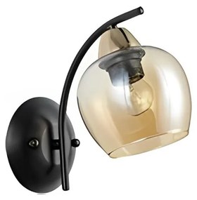 Candellux Nástenná lampa MERRA 1xE27/40W/230V čierna/béžová CA0966
