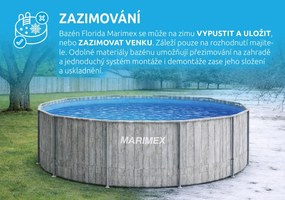 Marimex | Bazén Marimex Florida 3,66x1,22 m so zabudovaným skimmerom - motív ŠEDÉ DREVO | 10340321