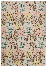 Krémový ručne tkaný vlnený koberec 160x230 cm Emilia Floral – Flair Rugs