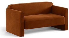 Terakotová zamatová pohovka 140 cm Abby – Micadoni