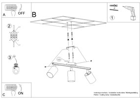 Sollux SL.1125 - Bodové svietidlo LEMMI 3xGU10/40W/230V biela