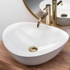 Rea Andrea, umývadlo na dosku 48 x 43 cm, biela, REA-U6333