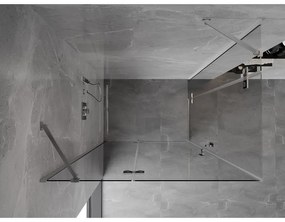 Mexen Mist-H Duo, 2-krídlový výklopný sprchový kút 95 x 90 cm, číre sklo, chrómový profil, 8A5-095L-090P-01-00