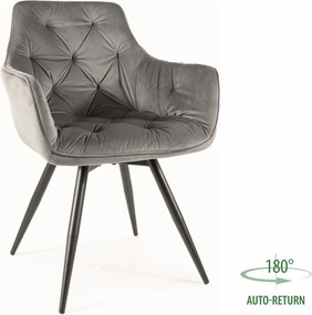 SI Mango Velvet stolička sivý