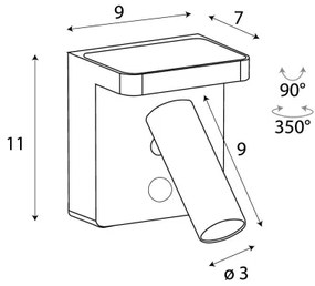MAXLIGHT W0373 - LED Nástenné bodové svietidlo LOFER LED/7W/230V biela