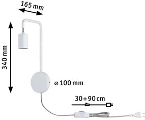 Paulmann 79811 - 1xE27/40W Nástenné svietidlo CALVANI 230V biela