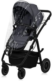 Lionelo - Kombinovaný kočík 3 v 1 AMBER PLUS Šedý grafit