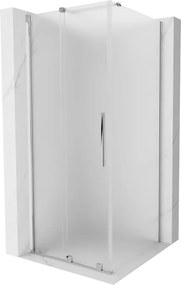 Mexen Velar, sprchový kút s posuvnými dverami 120 x 120 cm, 8mm sklo námraza, chrómová, 871-120-120-31-01