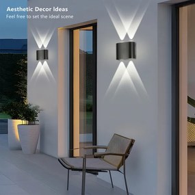 Brilagi - LED vonkajšie nástenné svietidlo FLAREBOX LED/4W/230V čierne IP65