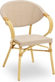 VENUS záhradná stolička s podrúčkami beige