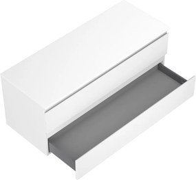 Mexen Orio, kúpeľňová skrinka 120 cm s hornou časťou, 2 zásuvky, biela matná, 91A10-12047-2-BFFC01