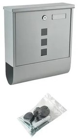Poštová schránka 34x30,7 cm strieborná