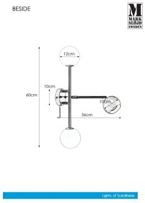 Markslöjd 108256 - Nástenné svietidlo BESIDE 2xG9/20W/230V + 1xGU10/7W/230V chróm