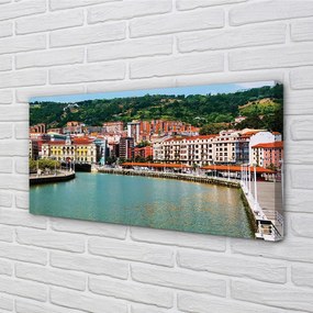 Obraz na plátne Španielsko Mesto horské rieky 125x50 cm