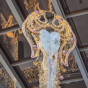 DECOLED Anjelské krídla na chrbát, 43 x 80 cm, biela