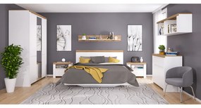 VILGO 160 nástenná polica, lesklá biela