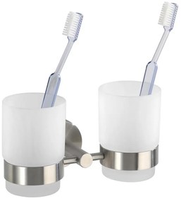 WENKO 19638100 - Držiak na zubné kefky BOSIO MATT 17,5x9,5 cm nerez/strieborný