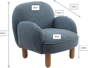 Béžové detské kresielko z textílie buklé Rocky – Vipack