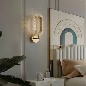 Toolight Toolight, LED nástenné svietidlo 7W, 500lm, 4000K, G171-W, zlatá lesklá, OSW-07815