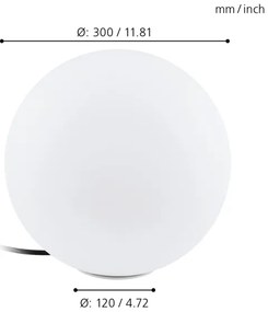 Eglo 98101 - Vonkajšia lampa MONTEROLO 1xE27/40W/230V IP65 ø300
