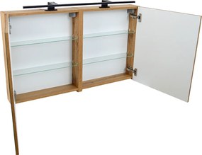 Comodo Zrkadlová skrinka Ideal OW 100 ZS LED-B s osvetlením Any LED 80 B, čierna