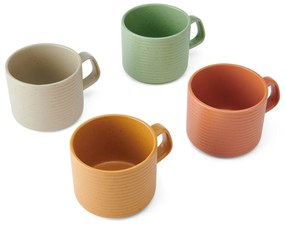 Kitchen Craft Kameninový hrnček Idilica 400 ml – set 4 ks