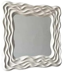 Moderné nástenné zrkadlo WAVE 90 cm, šedé