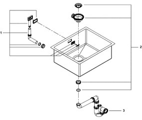 GROHE 31726SD0 - Kuchynský drez K700 550 × 450 mm nerez