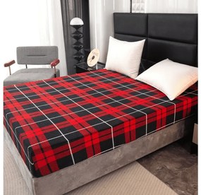 Plachta mikroplyš ALBURY 90x200 cm červená