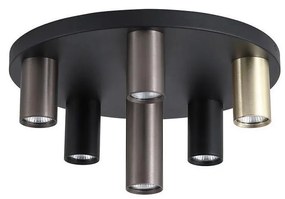 Searchlight 50570-6BK - Stropné svietidlo TUBES 6xGU10/10W/230V pr. 40 cm