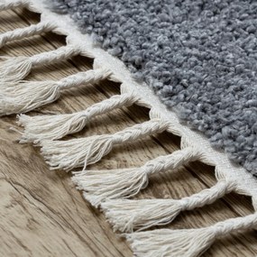 Dywany Łuszczów, Kusový koberec Berber 9000 light grey, 80x150, šedá, obývacia izba