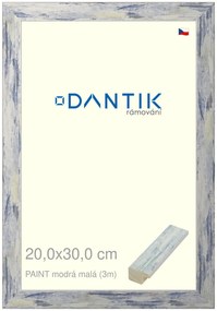 DANTIK rám na obraz 20x30 | PAINT modrá malá (Sklo Čiré)