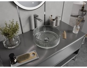 Mexen Lira, sklenené umývadlo na dosku, 37 x 37 cm, číra, 24053700