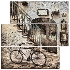 Obraz na plátne - Stará ulica v Taliansku - štvorec 3153FD (75x75 cm)