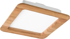 LED Podhľadové svietidlo WOODY SPOT LED/17W/230V 3000K dub 18,5x18,5 cm