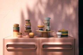 HK living Kameninový hrnček 70's Lungo Coral 200 ml – set 2 ks