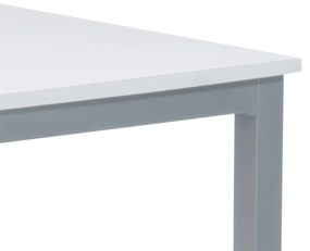 Minimalistický jedálenský stôl, sivo-biela, 110 x 70 x 75 cm