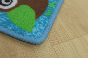 Vopi, Detský kusový koberec Sovička Silk 5298 tyrkys, 80x120, modrá, detská izba