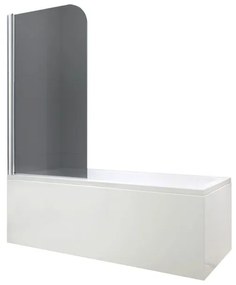 Vaňová zástena MEXEN FELIX 1 70x140 cm - grafitové sklo, 890-070-001-01-40