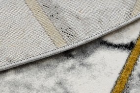 Dywany Łuszczów, Kusový koberec Emerald 1020 black and gold kruh, 160x160 (priemer) kruh, čiernobiela, obývacia izba