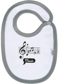NEW BABY Dojčenský bavlnený podbradník New Baby Music