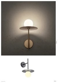 Redo 01-2726 - Nástenná lampa PLATO 1xG9/10W/230V čierna