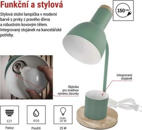 Stolná lampa Poppy zelená