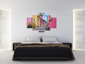 Obraz - Ružová ulička (150x105 cm)