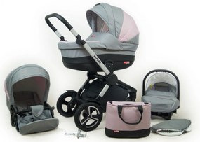 Kombinovaný kočík Raf-pol ASPERO - Light- Pink (3-kombinácia)