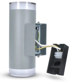 Brilagi - Vonkajšie nástenné svietidlo MATERA 2xGU10/30W/230V šedá IP54