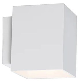 Nástenná lampa biela štvorcová - Sola